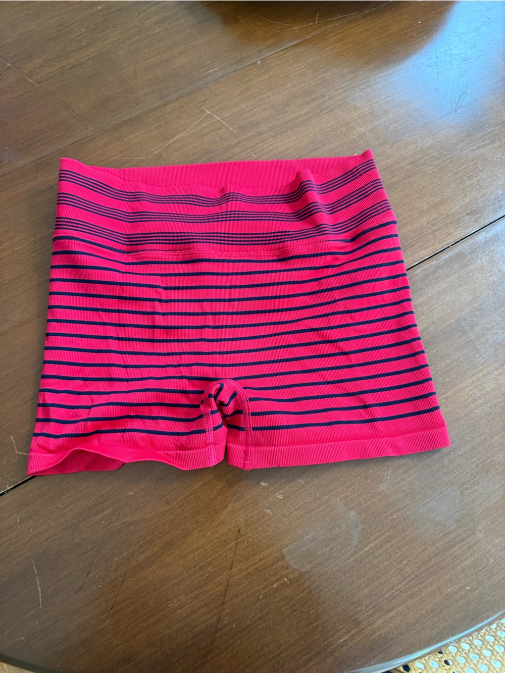 JoyLab Red and Black Striped Bike Shorts